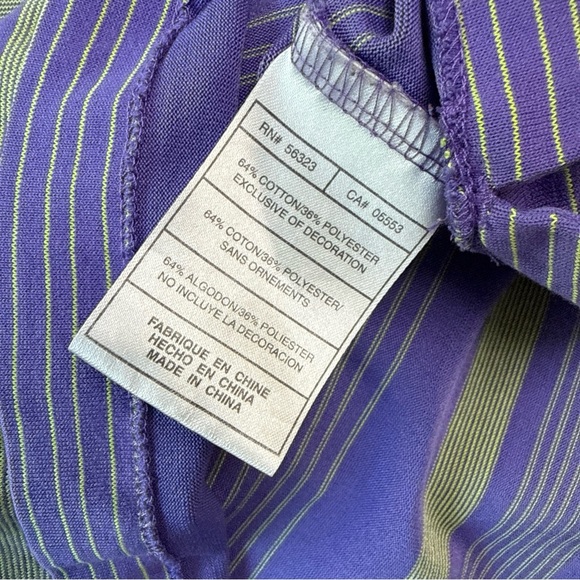 #720 Tiger Woods Purple/Green Golf Shirt Size Medium - Picture 11 of 11